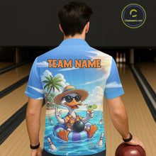 Load image into Gallery viewer, Funny Duck Bowling Hawaiian Shirt For Men And Women Custom Tropical Beach Bowling Shirt Team TDM6459