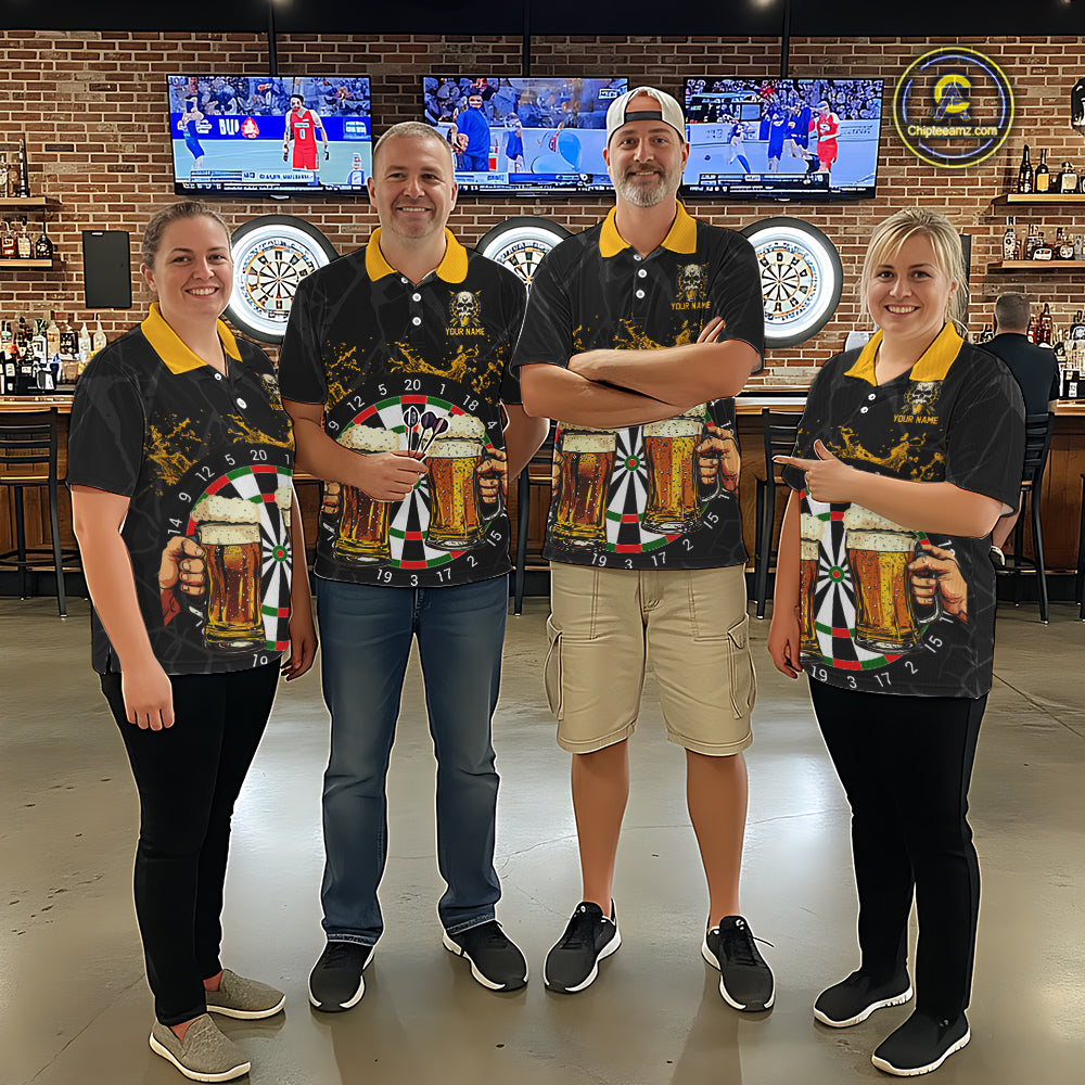 Funny Darts And Beer Aim For Fun Drink For Cheer Custom Women Darts Shirts, Drinking Darts Jerseys TDM2657