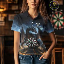 Load image into Gallery viewer, Personalized Dragon Darts Shirt For Women Custom Darts League Shirt Team Jersey Polo &amp; Quarter Zip TDM4737