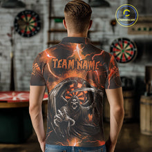 Load image into Gallery viewer, Orange Grim Reaper Dart Shirt With Pocket Option For Men Custom Dart Jersey TDM3962