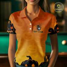 Load image into Gallery viewer, Personalized Funny Spider 8 Ball Pool Billiard Shirt For Women Custom Halloween Billiard Team Jersey TDM4511