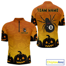 Load image into Gallery viewer, Personalized Funny Spider 8 Ball Pool Billiard Shirt For Men Custom Halloween Billiard Team Jersey TDM4511