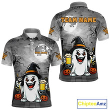 Load image into Gallery viewer, Funny Ghostly Beer Halloween Billiard Shirt For Men Custom Halloween Gifts For Pool Player TDM4947