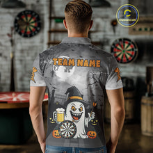 Load image into Gallery viewer, Funny Ghostly Beer Halloween Darts Shirt For Men Custom Halloween Gifts For Darts Lover TDM4948