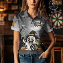 Load image into Gallery viewer, Funny Ghostly Beer Halloween Darts Shirt For Women Custom Halloween Gifts For Darts Lover TDM4948
