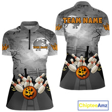 Load image into Gallery viewer, Funny Bowling Halloween Shirt For Women Custom Halloween Bowling Jersey Team Polo &amp; 1/4 Zip TDM4949