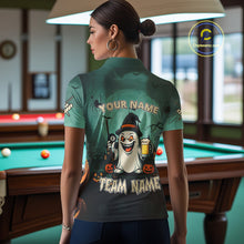 Load image into Gallery viewer, Only Just Here For The Pool Custom Halloween Billiard Shirt For Women, Funny Ghostly Billiard Jersey TDM4950