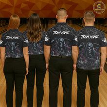 Load image into Gallery viewer, Grim Reaper And Roses Custom Bowling Shirt For Men, Bowling Team Jersey Polo &amp; Quarter Zip TDM6272