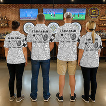 Load image into Gallery viewer, Aim Love Darts Custom Black Argyle Men Darts Polo &amp; 1/4 Shirt, Funny Darts Shirts Dart Team Jersey TDM5662