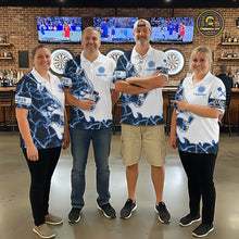 Load image into Gallery viewer, Blue Thorny Camo Wolf Dart Shirts For Men Custom Camouflage Darts Jersey Team Polo &amp; 1/4 Zip Shirt TDM5667