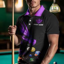 Load image into Gallery viewer, Personalized Purple Black Dragon Billiard Balls Pool Shirts For Men, Billiard League Team Jerseys TDM3851