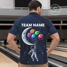 Load image into Gallery viewer, Custom Astronaut Galaxy Funny Bowling Jersey For Men, Bowling Polo &amp; Quarter Zip Team Shirts TDM6273
