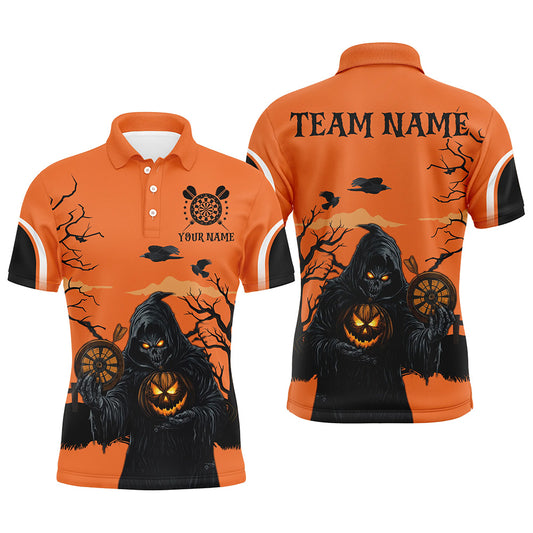 Halloween Spook Night Grim Reaper Custom Darts Shirts For Men, Orange  Dart Jerseys TDM2686