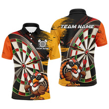 Load image into Gallery viewer, Funny Turkey Darts Polo &amp; 1/4 Zip Shirt For Men Custom Thanksgiving Dart Shirts Gift, Dart Jerseys TDM2695