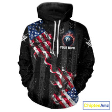 Load image into Gallery viewer, American Flag Smoke Billiard Hoodie For Men And Women Custom Patriotic 8 Ball Hoodie Team Jersey TDM5692