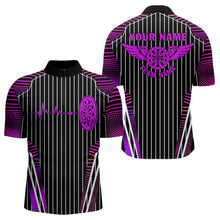 Load image into Gallery viewer, Neon Pink Dartboard Pulse Heartbeat Custom Men Dart Shirts, Funny Wings Cool Dart Team Jerseys TDM3525