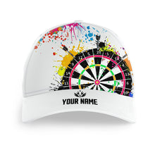 Load image into Gallery viewer, Funny Dartboards Colorful Paint Splash White Darts Hat For Player Custom 3D Baseball Darts Caps Gifts TDM3527