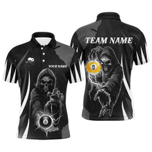 Load image into Gallery viewer, Funny Black Grim Reaper 8 Ball &amp; 9 Ball Billiard Shirts For Men Custom League Billiard Jerseys TDM2464