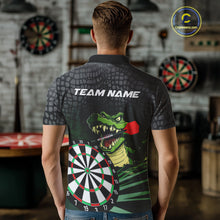 Load image into Gallery viewer, Personalized Green Funny Crocodilian Darts Shirts For Men, Darts Team Jerseys, Darts Gifts TDM4567