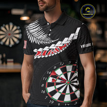 Load image into Gallery viewer, Personalized US Flag Tribal Dart Shirts For Men Custom Team Polo &amp; Quarter Zip Dart Jerseys TDM3992