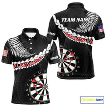 Load image into Gallery viewer, Personalized US Flag Tribal Dart Shirts For Men Custom Team Polo &amp; Quarter Zip Dart Jerseys TDM3992