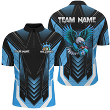 Load image into Gallery viewer, Personalized Funny Eagle Billiard Shirts For Men Custom Name Blue Billiard Balls Sports Jerseys TDM2223