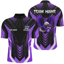 Load image into Gallery viewer, Personalized Funny Eagle Billiard Shirts For Men Custom Name Purple Billiard Balls Sports Jerseys TDM2224