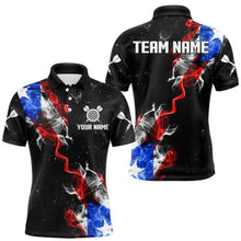 Load image into Gallery viewer, Customized Grunge Puerto Rico Flag Smoke Darts Polo &amp; 1/4 Zip, Patriotic Darts Jerseys For Men TDM2497