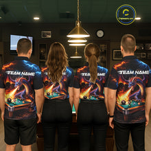 Load image into Gallery viewer, Personalized Dragon Billiard Fire 8 Ball Pool Shirt For Women, Billiard Team Jersey Polo &amp; 1/4 Zip TDM6333