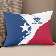 Load image into Gallery viewer, Personalized Pool Billiard Texas Flag Throw Pillows, Patriotic Pillows TDM0906