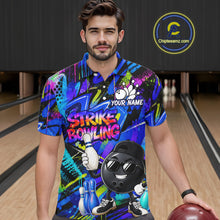 Load image into Gallery viewer, Funny Colorful Graffiti Pattern Bowling Shirts For Men Custom Bowling Team Jersey Polo &amp; 1/4 Zip TDM6528
