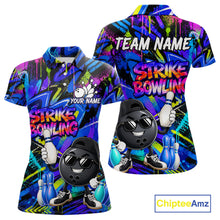 Load image into Gallery viewer, Funny Colorful Graffiti Pattern Bowling Shirts For Women Custom Bowling Team Jersey Polo &amp; 1/4 Zip TDM6528