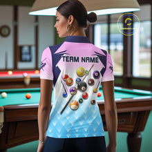 Load image into Gallery viewer, Personalized Colorful Billiard Shirt For Women Custom 8 Ball Pool Team Jersey Polo &amp; 1/4 Zip TDM5471