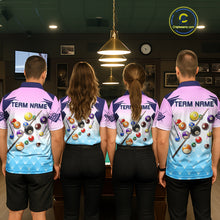 Load image into Gallery viewer, Personalized Colorful Billiard Shirt For Men Custom 8 Ball Pool Team Jersey Polo &amp; 1/4 Zip TDM5471