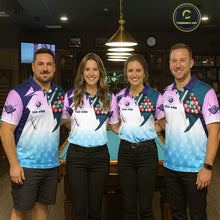 Load image into Gallery viewer, Personalized Colorful Billiard Shirt For Men Custom 8 Ball Pool Team Jersey Polo &amp; 1/4 Zip TDM5471