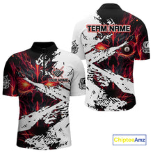 Load image into Gallery viewer, Personalized Lightning Skull Billiard Shirts For Men Custom Billiard Jerseys Grunge Style |Red TDM5219