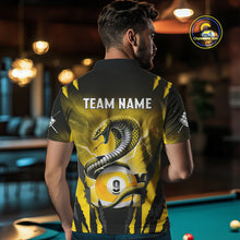 Load image into Gallery viewer, Personalized 9 Ball Thunder Lightning Cobra Snake Men Billiard Shirts, 9 Ball Pool Team Jerseys TDM4022
