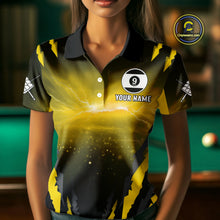 Load image into Gallery viewer, Personalized 9 Ball Thunder Lightning Cobra Snake Women Billiard Shirts, 9 Ball Pool Team Jerseys TDM4022