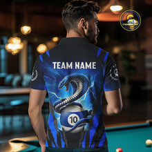 Load image into Gallery viewer, Personalized 10 Ball Thunder Lightning Cobra Snake Men Billiard Shirts, 10 Ball Pool Team Jersey TDM4023