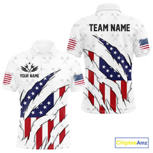 Load image into Gallery viewer, US Flag Patriotic Dart Shirt With Pocket Option For Men Custom Darts Jersey TDM4024