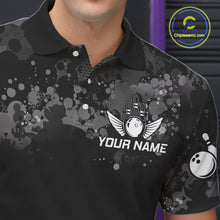 Load image into Gallery viewer, Personalized Grunge Camo Bowling Jersey For Men, Bowling League Team Shirts Polo &amp; 1/4 Zip TDM6542