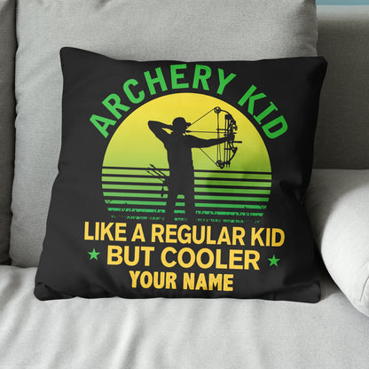 Custom Funny Archery Kid Retro Vintage Pillow, Funniest Pillows Gifts TDM0786