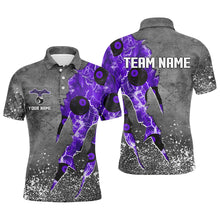 Load image into Gallery viewer, Custom Ball 8 Thunder Lighting Grunge Billiard Shirts For Men Best Billiard Team Jersey |Purple TDM1659