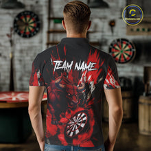 Load image into Gallery viewer, Personalized Red Dartboard Splash Bull Darts Shirt For Men Custom Dart Jersey Team Polo &amp; 1/4 Zip TDM5276