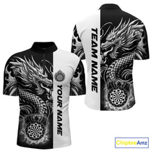 Load image into Gallery viewer, Custom Dragon Dart Shirts For Men, Personalized 3D Dart League Uniform Best Dart Jerseys |White TDM4239