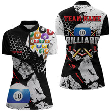 Load image into Gallery viewer, Personalized Grunge Style 10 Ball Billiard Shirts For Women Custom 10 Ball Pool Billiard Team Jerseys TDM3486