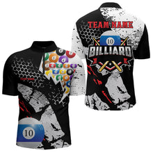 Load image into Gallery viewer, Personalized Grunge Style 10 Ball Billiard Shirts For Men Custom 10 Ball Pool Billiard Team Jerseys TDM3486