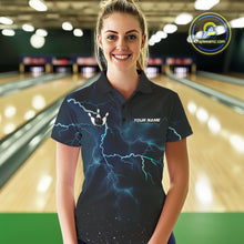 Load image into Gallery viewer, Personalized Thunder Lightning Tornado Funny Bowling Shirt For Women Custom Bowling Team Jersey TDM4854