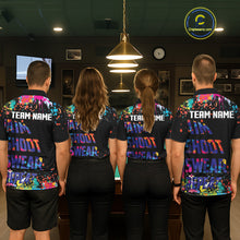 Load image into Gallery viewer, Colorful 8 Ball Crown Aim Shoot Swear Repeat Billiard Shirt For Women Custom Pool Team Jersey|Black TDM5796
