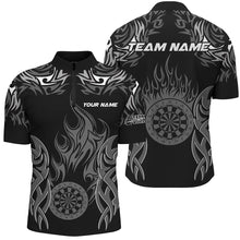 Load image into Gallery viewer, Personalized Darts Tournament Jersey For Men Custom Dartboard Fire Flame Darts Team Shirts | White TDM2334